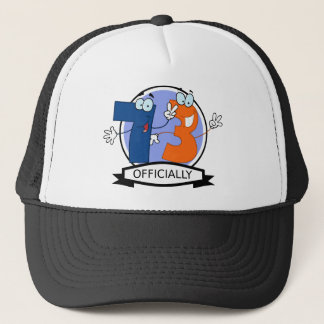 Officially 73 Birthday Banner Trucker Hat
