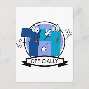 Officially 74 Birthday Banner Postcard