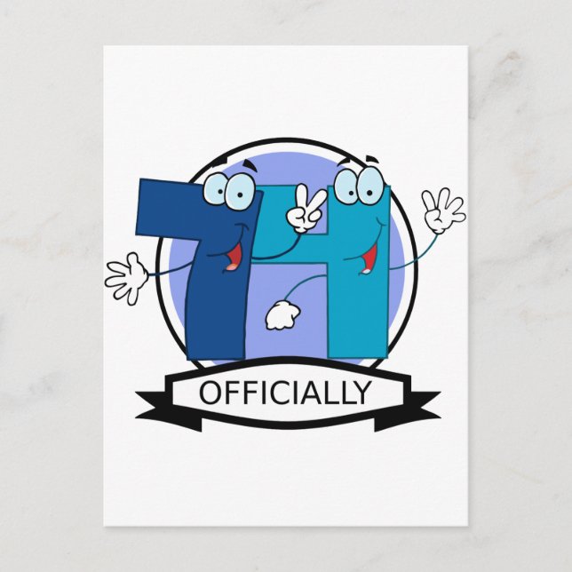 Officially 74 Birthday Banner Postcard (Front)