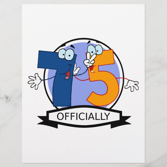 Officially 75 Birthday Logo (Front)