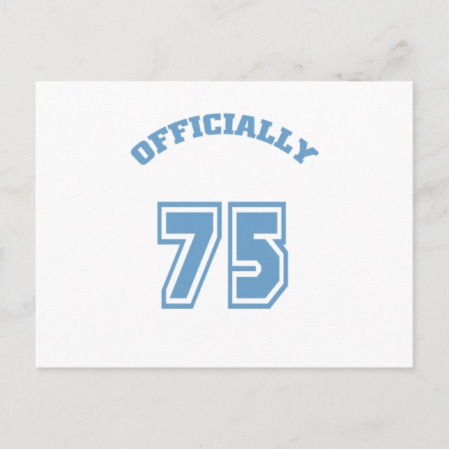 Officially 75 postcard (Front)