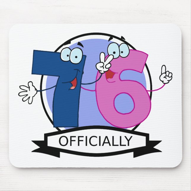 Officially 76 Birthday Banner Mouse Pad (Front)