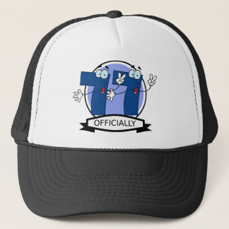 Officially 77 Birthday Banner Trucker Hat