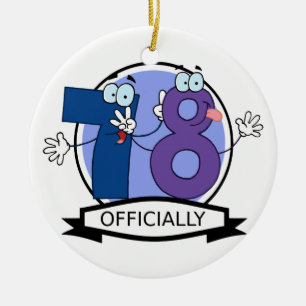 Officially 78 Birthday Banner Ceramic Ornament