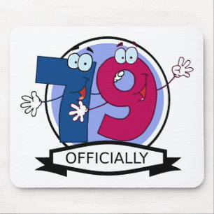 Officially 79 Birthday Banner Mouse Pad