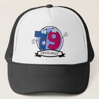 Officially 79 Birthday Banner Trucker Hat