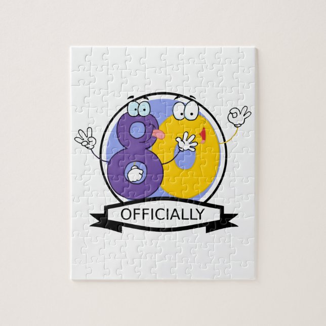 Officially 80 Birthday Banner Jigsaw Puzzle (Vertical)