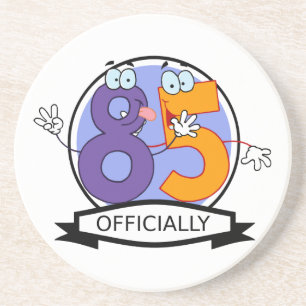 Officially 85 Birthday Banner Coaster