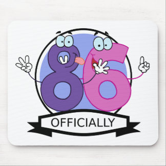 Officially 86 Birthday Banner Mouse Pad