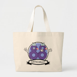 Officially 88 Birthday Banner Large Tote Bag