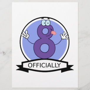Officially 8 Birthday Logo
