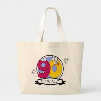 Officially 90 Birthday Banner Large Tote Bag