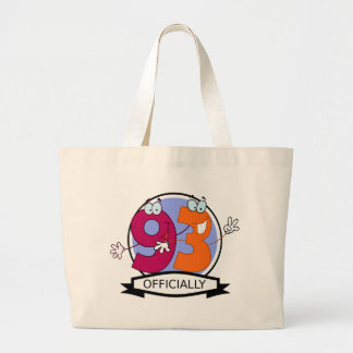 Officially 93 Birthday Banner Large Tote Bag