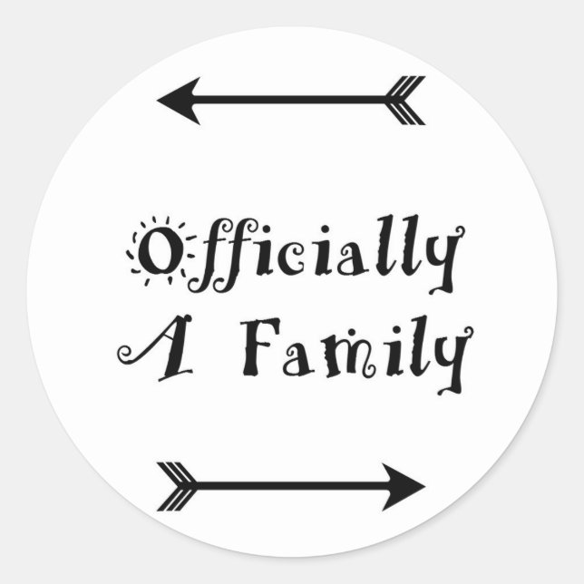 Officially a Family - Adoption Day Classic Round Sticker (Front)