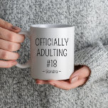 Officially Adulting 18th Birthday Party Girls Boys Mug<br><div class="desc">Officially Adulting 18th Birthday Party Girls Boys Mug</div>