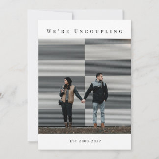 Officially Divorced Modern Announcement Photo Card