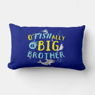 Officially - O'Fishally a Big Brother Pun Lumbar Pillow