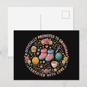 Officially Promoted to Grandma Announcement Postcard