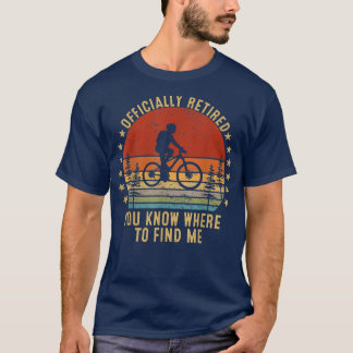 Officially Retired 2022  Vintage Bicycling Dad Ret T-Shirt