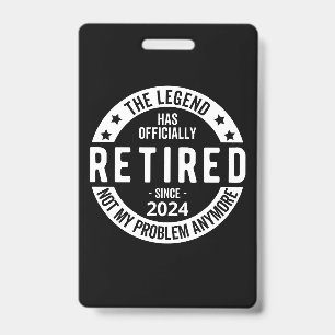 officially Retired 2024 Badge