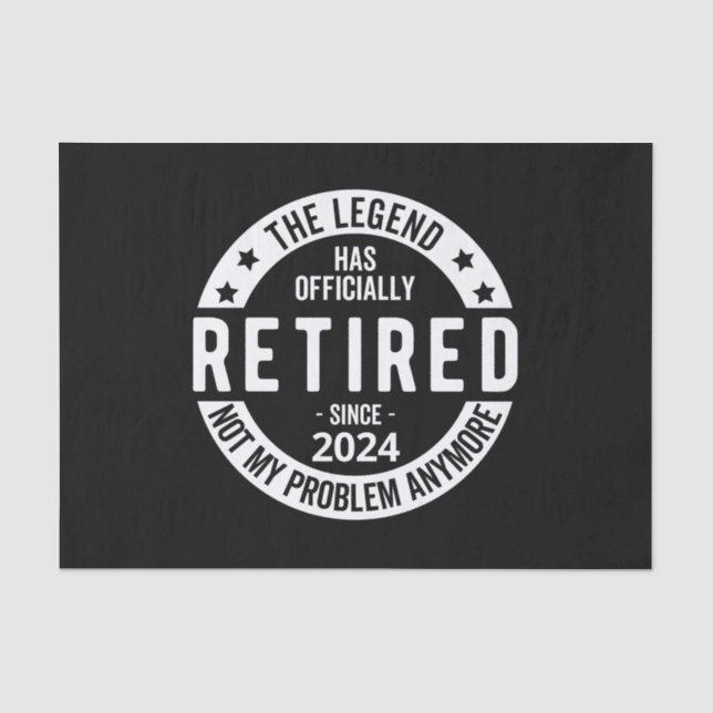 officially Retired 2024 Tissue Paper (Front)