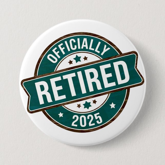 Officially retired 2025 3 inch round button (Front)