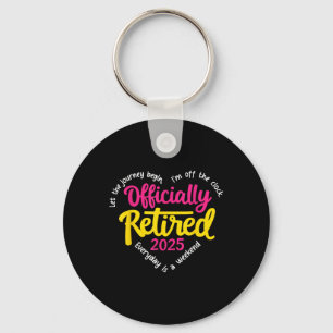 Officially Retired 2025 Heart Men Women Keychain