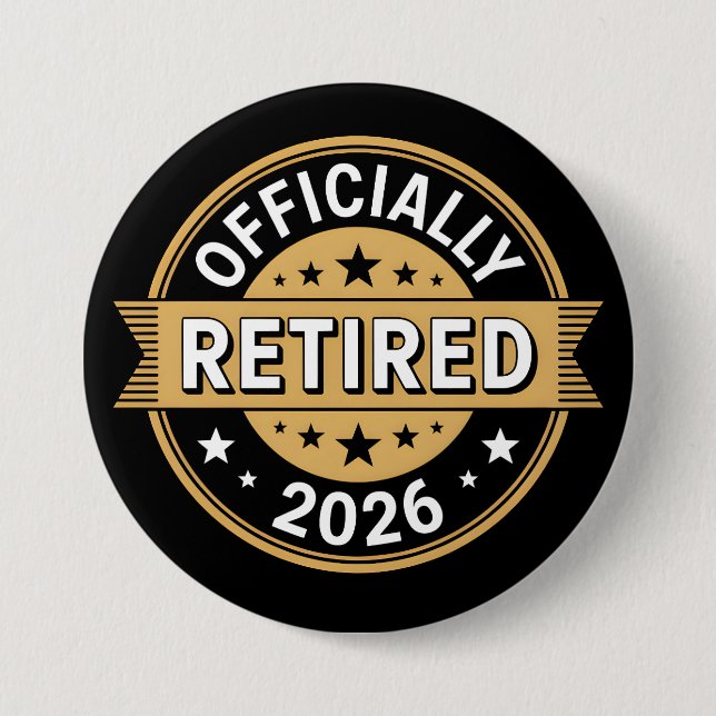 Officially retired 2026 3 inch round button (Front)