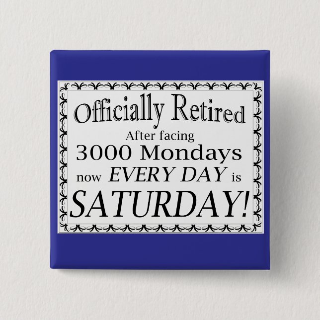 Officially Retired 2 Inch Square Button (Front)