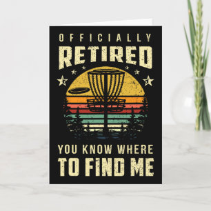 Officially Retired Disc Golf Gift Frisbee Gifts Go Card