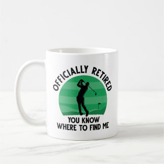 Officially Retired Golf Coffee Mug