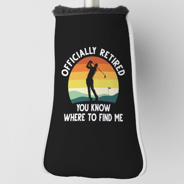 Officially Retired Golf Head Cover (Rotate 90)