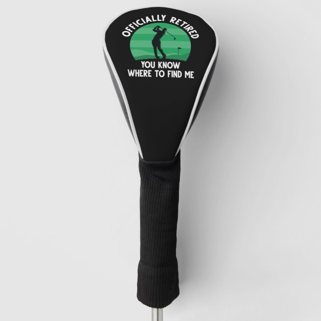 Officially Retired Golf Head Cover (Front)