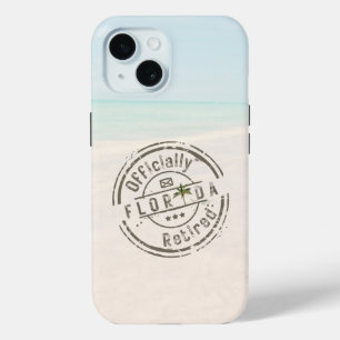 Officially Retired in Florida Tropical Beach Ocean iPhone 15 Case