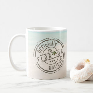 Officially Retired in Florida Tropical Beach Ocean Coffee Mug