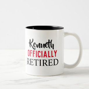 Officially retired mug personalized