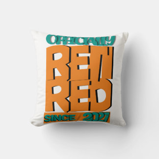 Officially Retired Since 2027 Funny Retirement Throw Pillow