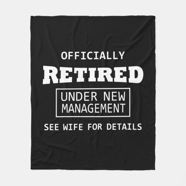 officially retired under new management fleece blanket (Front)