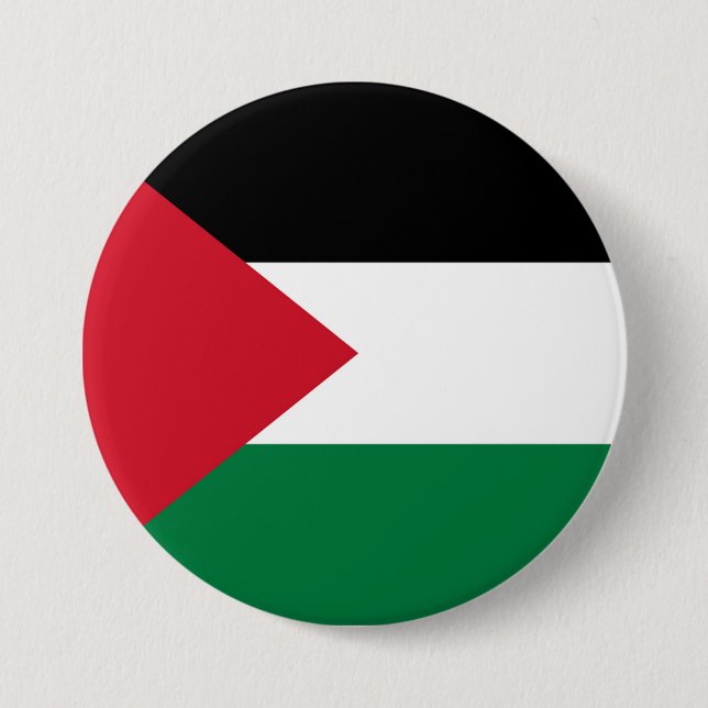 officially the State of Palestine country flag 3 Inch Round Button (Front)