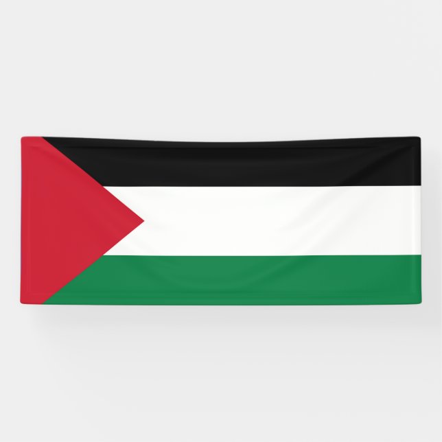 officially the State of Palestine country flag Banner (Horizontal)