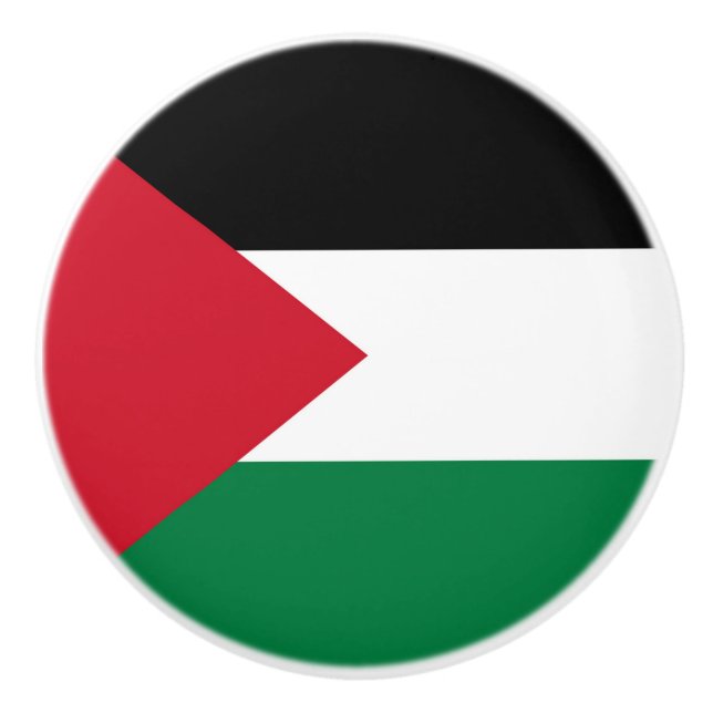 officially the State of Palestine country flag Ceramic Knob (Front)