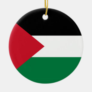 officially the State of Palestine country flag Ceramic Ornament