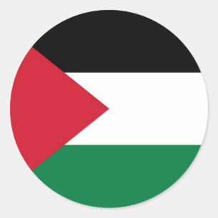 officially the State of Palestine country flag Classic Round Sticker