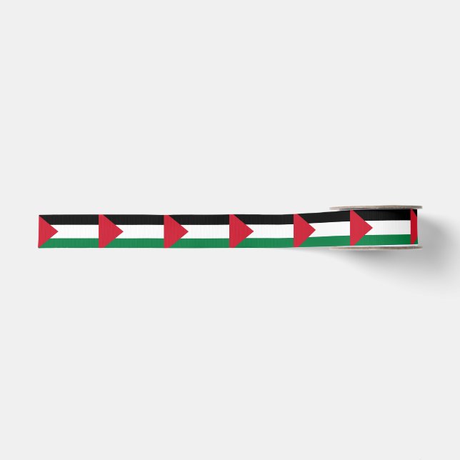officially the State of Palestine country flag Grosgrain Ribbon (Front)