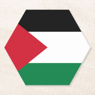 officially the State of Palestine country flag  Paper Coaster