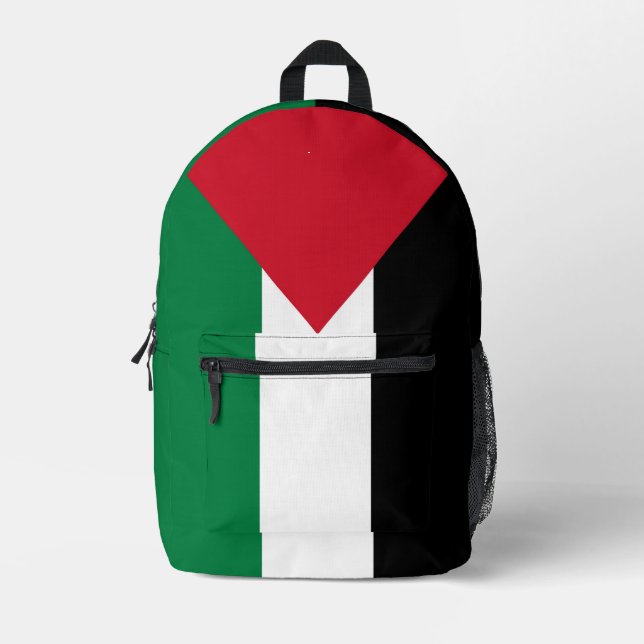 officially the State of Palestine country flag Printed Backpack (Front)