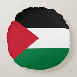 officially the State of Palestine country flag Round Pillow