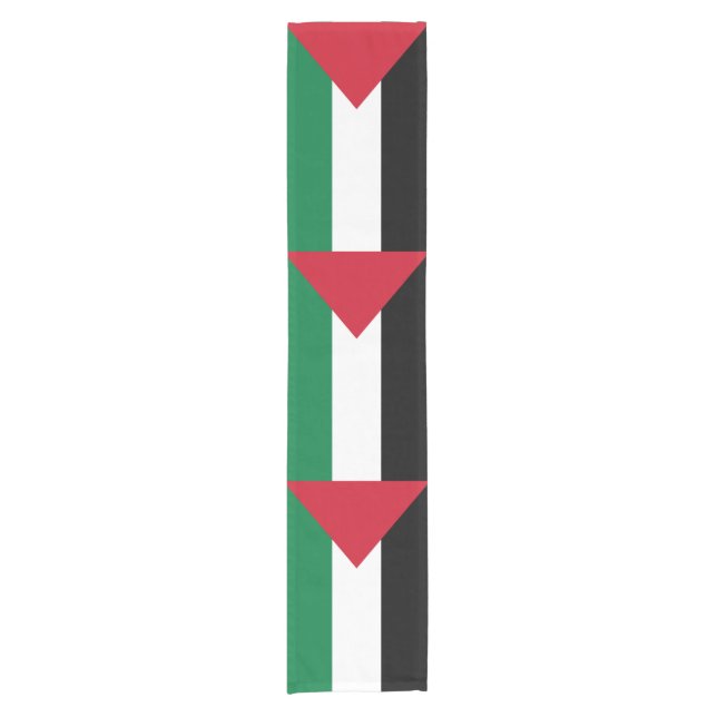 officially the State of Palestine country flag Short Table Runner (Front)