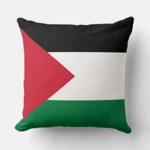 officially the State of Palestine country flag Throw Pillow