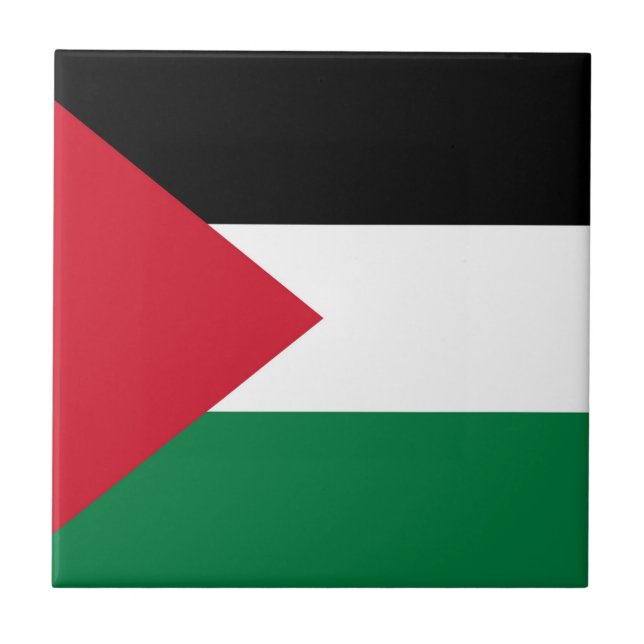 officially the State of Palestine country flag Tile (Front)